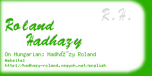 roland hadhazy business card